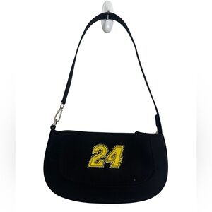 Vintage Y2K Jeff Gordon Black Baguette Shoulder Bag Rhinestone 24